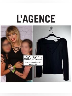 L’AGENCE Ava Lace Up Top ASO Taylor Swift